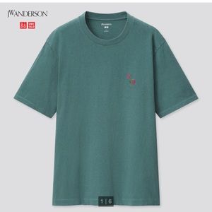 Uniqlo X JW Anderson Flower-Embroidered Crew Neck Short-Sleeve T-Shirt